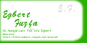 egbert fuzfa business card